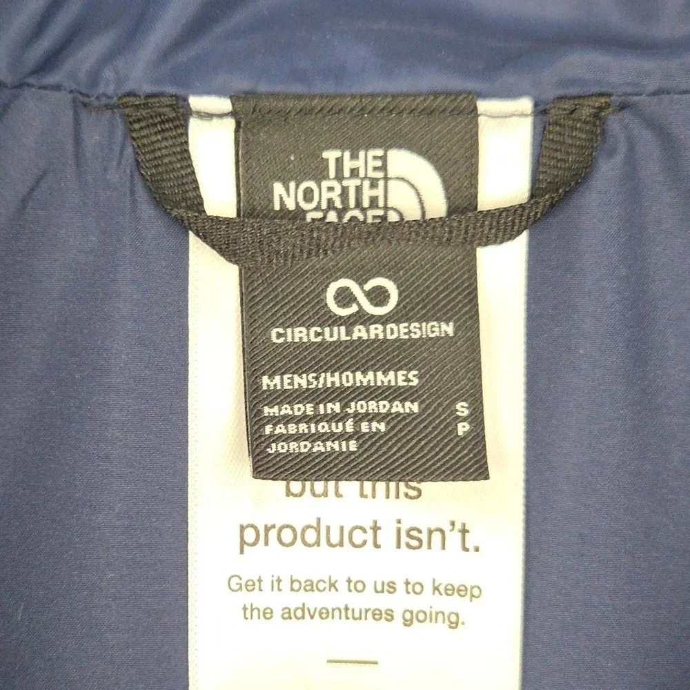 The North Face ThermoBall Jacket Mens Small Blue Insulated Puffer Full Zip New‎